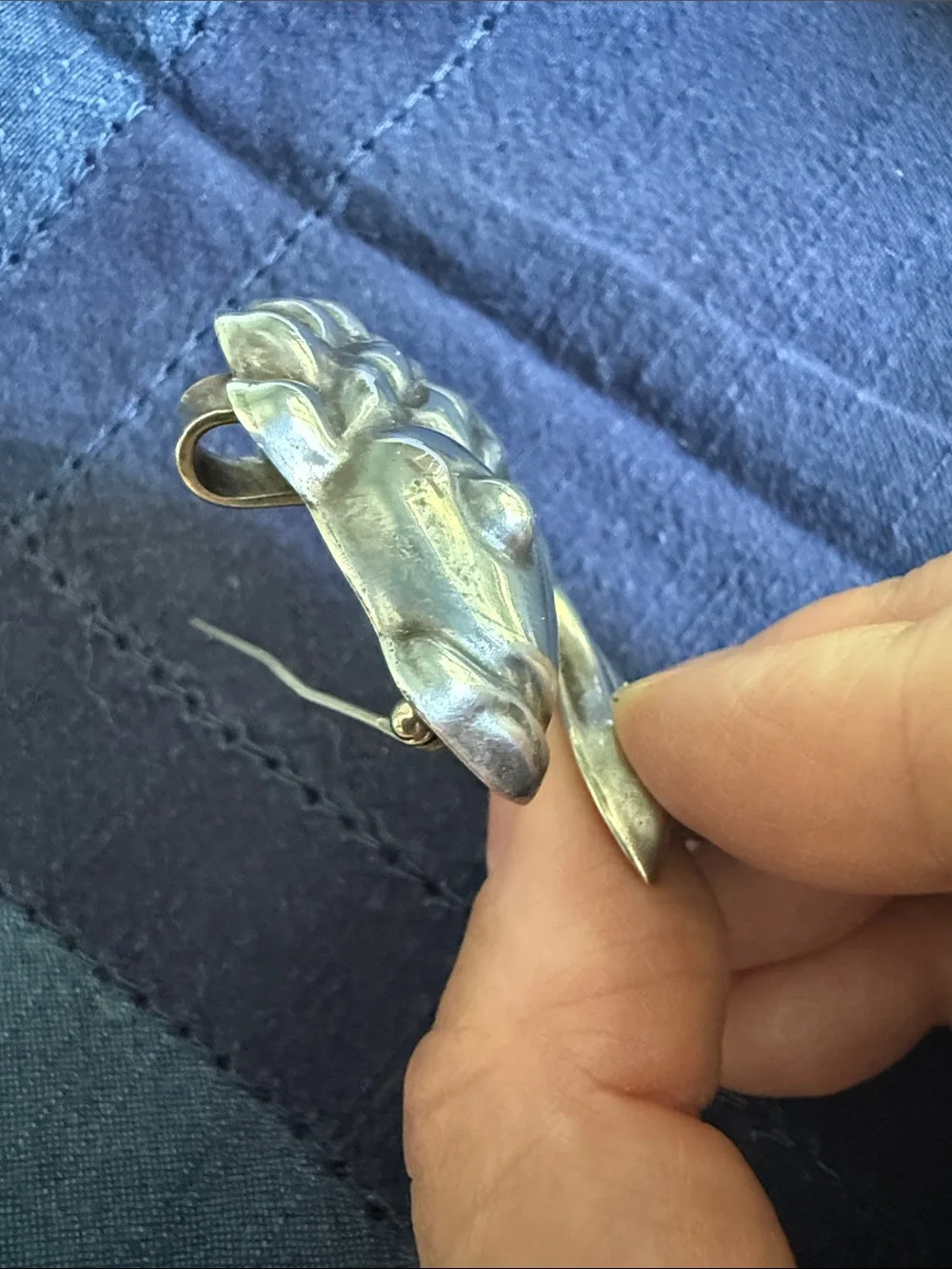 Vintage Taxco Mex Sterling Fish Convert Pin Pendant Brooch 925 25g